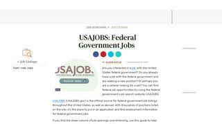 
                            11. USAJOBS: Federal Government Jobs - thebalancecareers.com