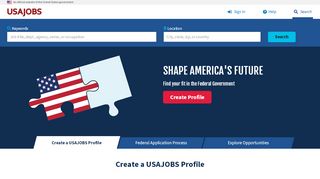 
                            1. USAJOBS - The Federal Government's official employment site