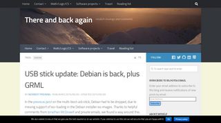 
                            9. USB stick update: Debian is back, plus GRML – There and ...