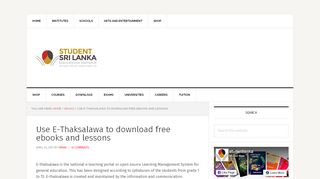 
                            4. Use E-Thaksalawa to download free ebooks and lessons