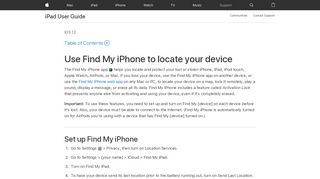 
                            4. Use Find My iPhone to locate your device - Apple Support