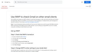 
                            11. Use IMAP to check Gmail on other email clients - Gmail Help