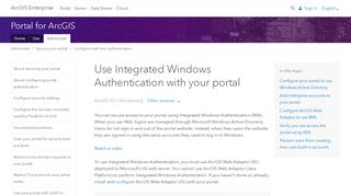 
                            1. Use Integrated Windows Authentication with your portal—Portal for ...