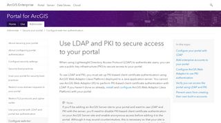 
                            7. Use LDAP and PKI to secure access to your portal—Portal for ArcGIS ...