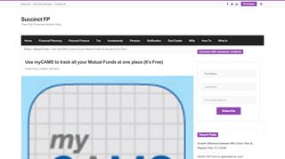 
                            5. Use myCAMS to track all your Mutual Funds at one place (It ...