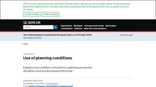 
                            3. Use of planning conditions - GOV.UK