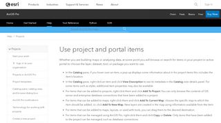 
                            11. Use project and portal items—ArcGIS Pro | ArcGIS Desktop