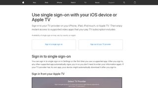 
                            2. Use single sign-on with your iOS device or Apple TV - Apple ...