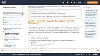 
                            3. Use the Serverless Developer Portal to Catalog Your API ...