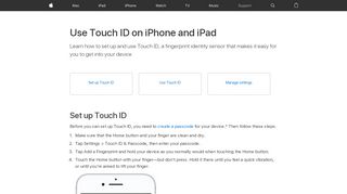 
                            4. Use Touch ID on iPhone and iPad - Apple Support