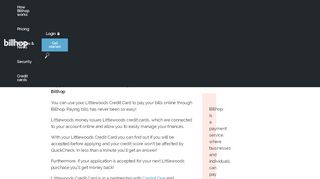 
                            7. Use your Littlewoods Credit Card to pay bills with Billhop ...