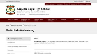 
                            7. Useful links & e-learning - Asquith Boys High School