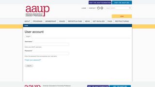 
                            2. User account | AAUP