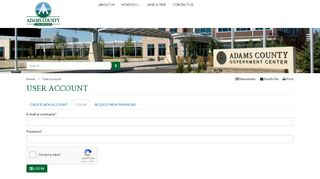 
                            4. User account | Adams County Government