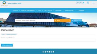 
                            6. User account | Ajman University Library