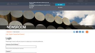 
                            4. User account | Alcoa Online Newsroom