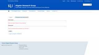 
                            5. User account | Allgeier Research Group