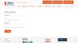 
                            7. User account | Alliance Medical UK