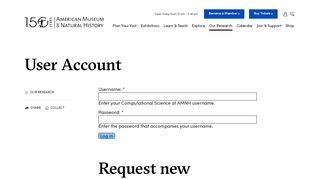 
                            8. User Account | AMNH