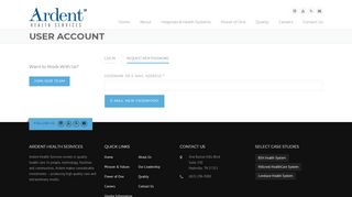 
                            5. User account | Ardent Health Services