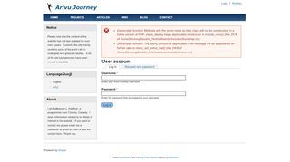 
                            8. User account | Arivu Journey