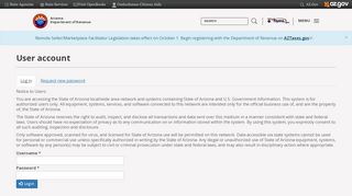 
                            4. User account | Arizona Department of Revenue