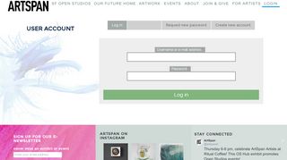 
                            1. User account | ArtSpan