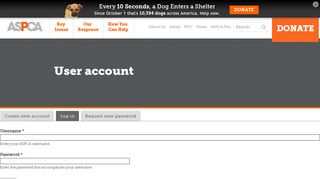 
                            1. User account | ASPCA