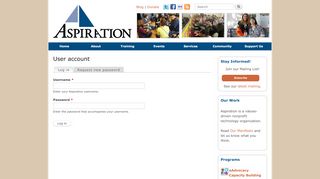 
                            5. User account | Aspiration