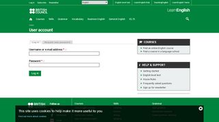 
                            2. User account - British Council Learn English
