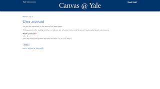 
                            2. User account | Canvas @ Yale