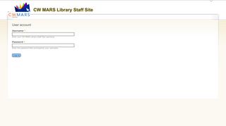 
                            3. User account | CW MARS Library Staff Site