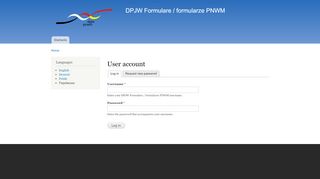 
                            8. User account | DPJW Formulare / formularze PNWM