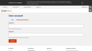 
                            2. User account | EDF Energy