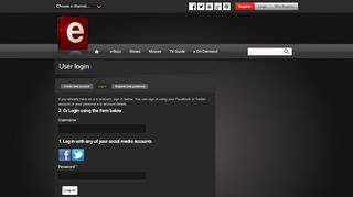 
                            4. User account | e.tv