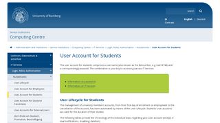 
                            2. User Account for Students - Uni Bamberg