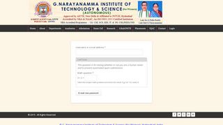 
                            1. User account | G.Narayanamma Institute of Technology and Science