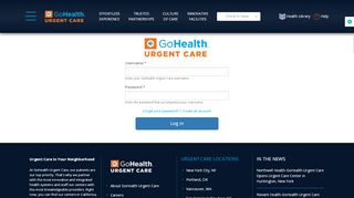 
                            1. User account - GoHealth Urgent Care