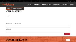 
                            8. User account | Heidelberg University