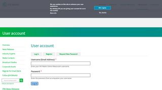 
                            6. User account | IHS Markit Online Newsroom