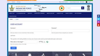 
                            4. User account | Indian Air Force | Government of India