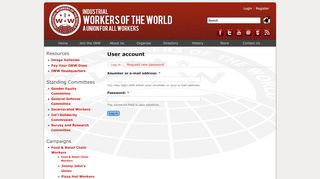 
                            1. User account | Industrial Workers of the World