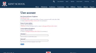 
                            5. User account | Kent School