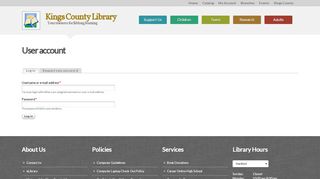 
                            2. User account | Kings County Library