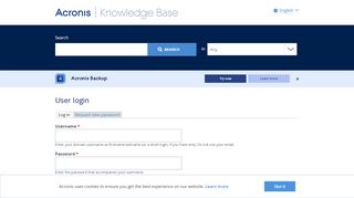 
                            7. User account | Knowledge Base - Acronis