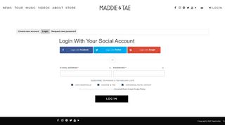 
                            1. User account | Maddie & Tae