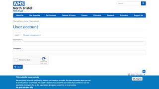 
                            8. User account | North Bristol NHS Trust