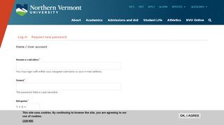 
                            4. User account | Northern Vermont University
