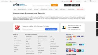 
                            2. User Account, Password, and Security - PrintVenue