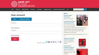 
                            5. User account | Rutgers AAUP-AFT